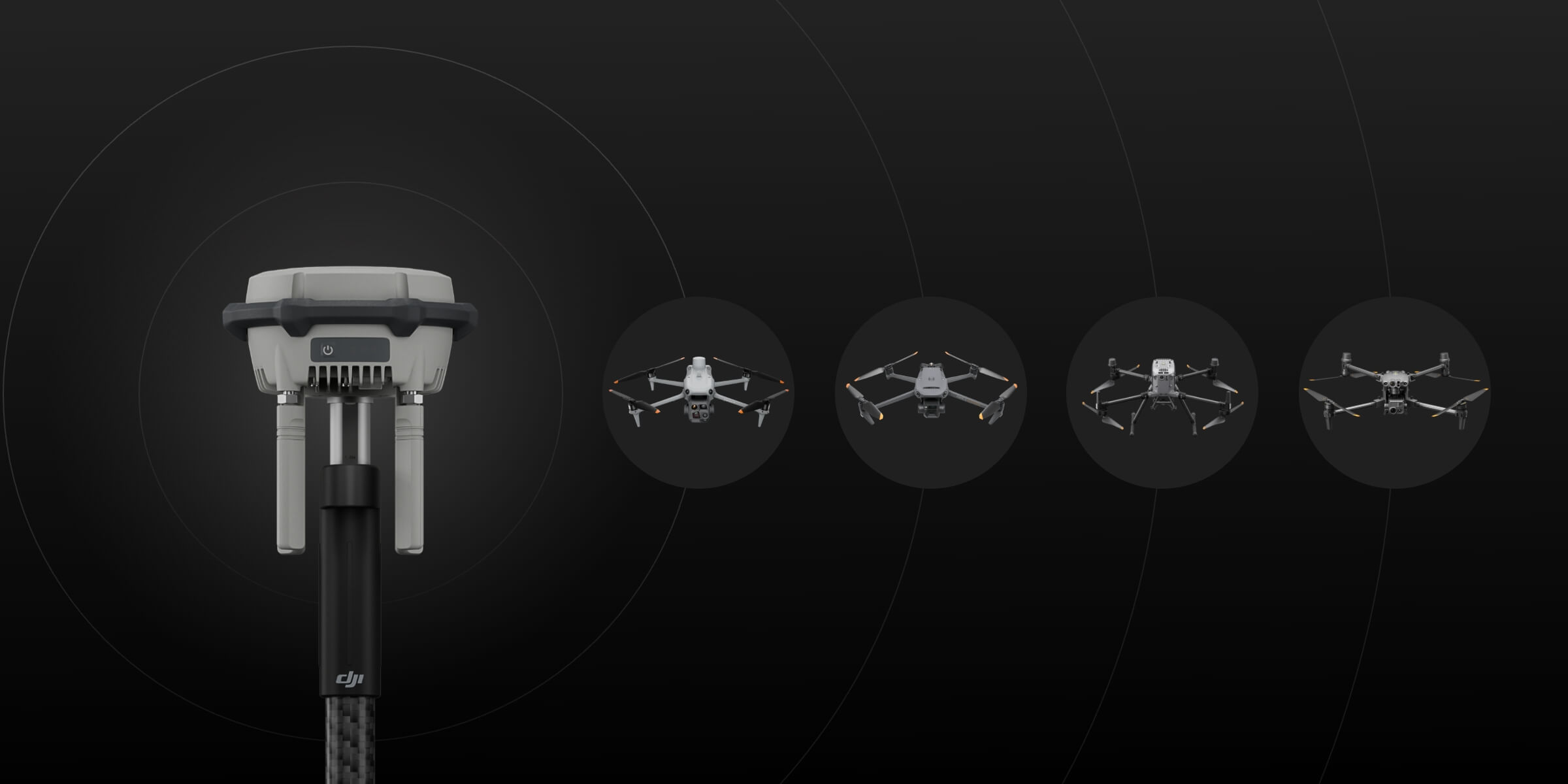 DJI D-RTK 3 Multifunctional Station operating as an RTK base station