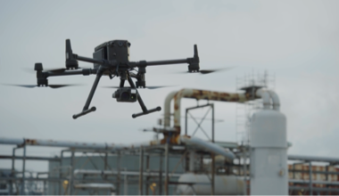 DJI enterprise drone inspecting oil gas and petrochemical facilities in Africa