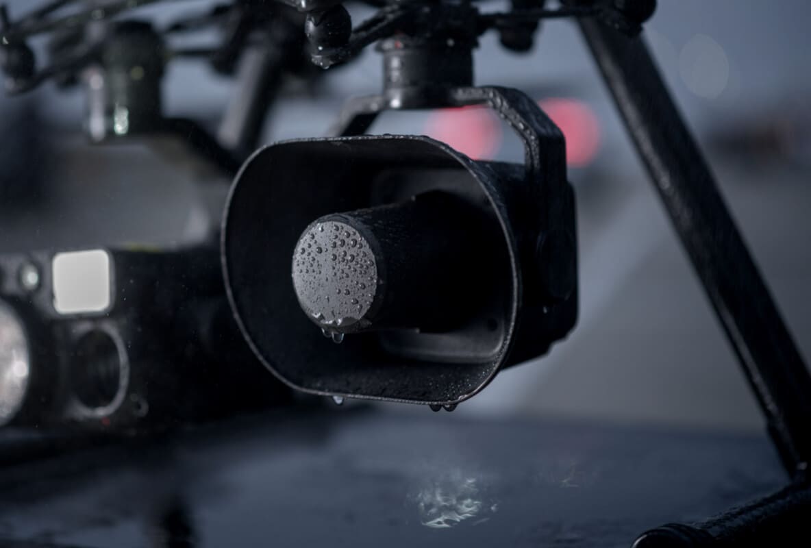 DJI Zenmuse V1 guiding survivors during emergency rescue