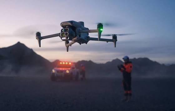 DJI Zenmuse V1 broadcasting disaster evacuation instructions